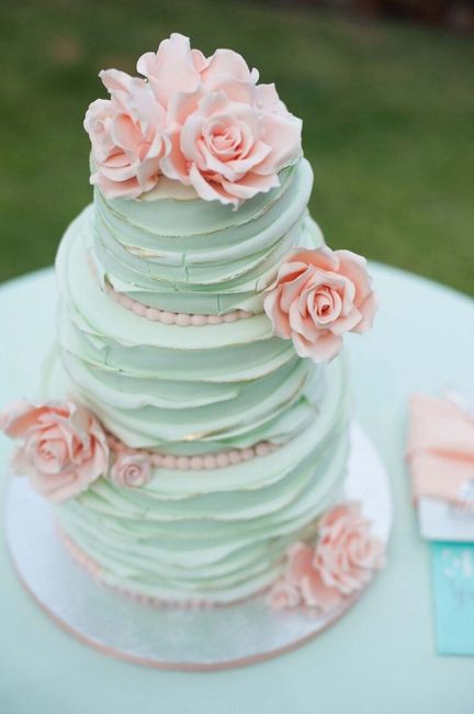 torta de matrimonio, verde, mint