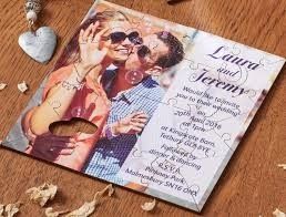 2. Invitaciones de matrimonio de rompecabezas