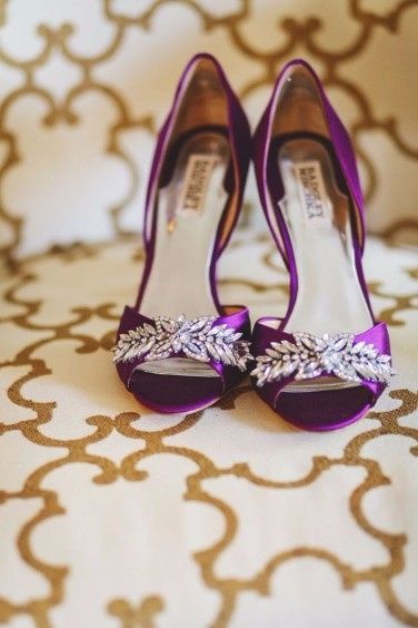 Zapatos de novia morados 1