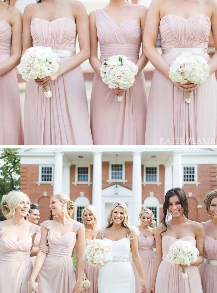 Damas de honor - vestidos palo rosa