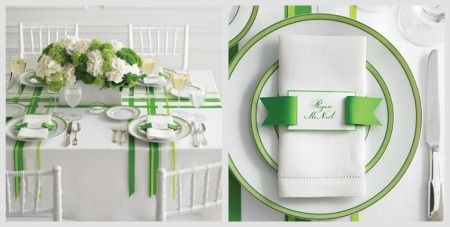 matrimonio en verde y blanco