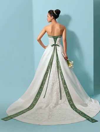 vestido de novia verde