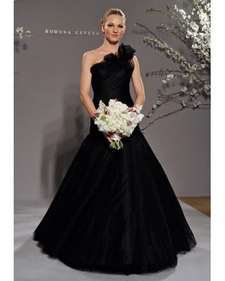 vestido de novia negro