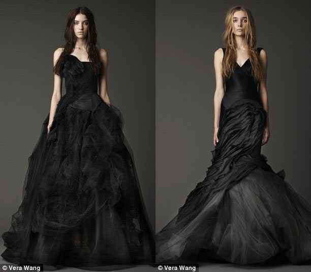 vestido de novia negro