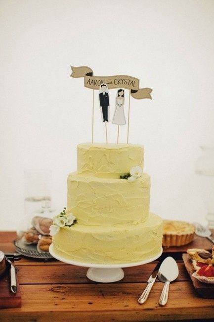 torta de matrimonio amarillo