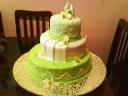 torta de matrimonio en verde