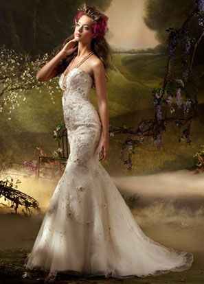 vestido novia corte sirena