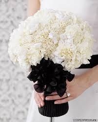 bouquet de novia blanco y negro
