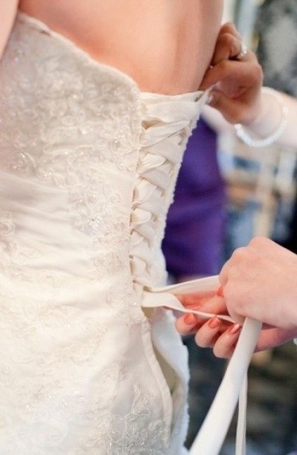 corset de novia con lazo