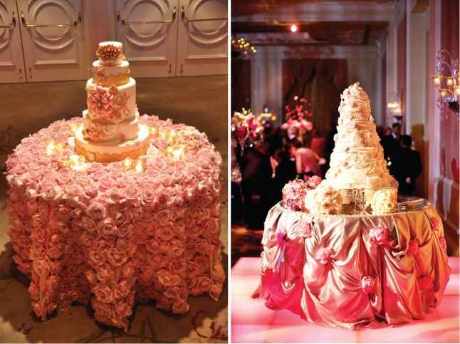 mesa para torta de matrimonio