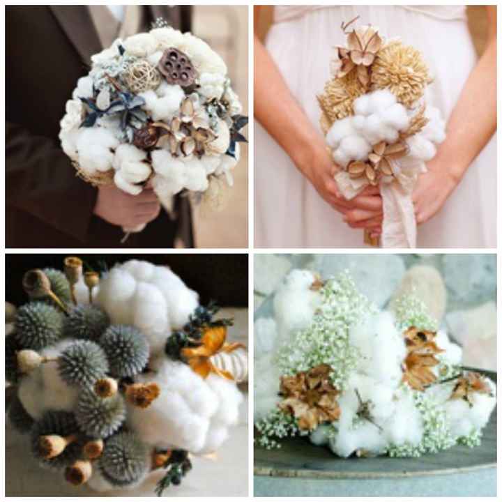 ramo de novia de algodon
