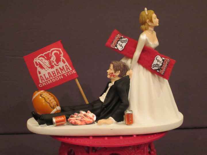 Cake toppers graciosos para el pastel de matrimonio