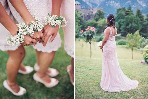 corsage o ramos para las damas de honor?