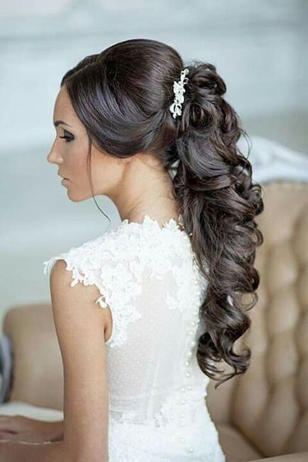 Peinado de novia perfecto - pelo suelto con ondas - 1
