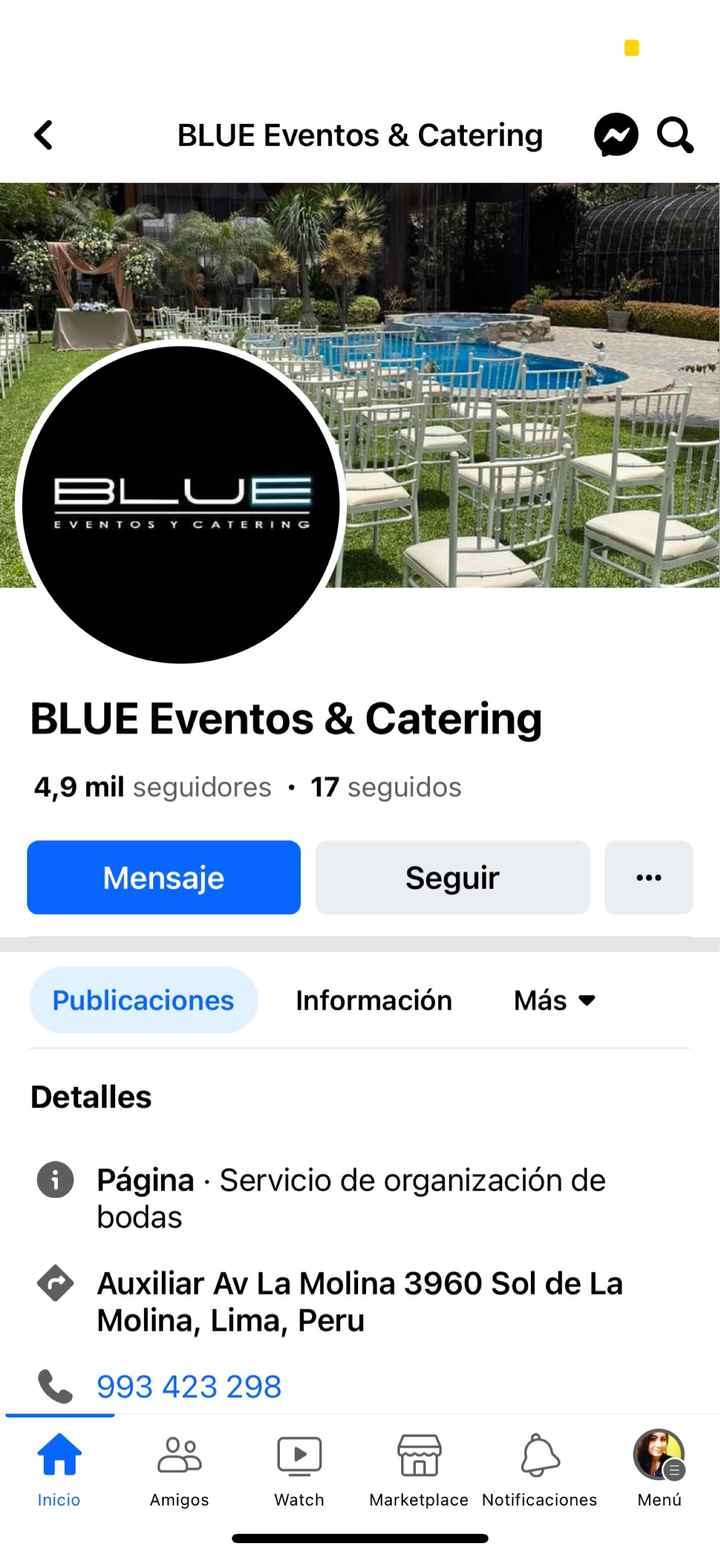 Proveedor Blue eventos & catering - 1