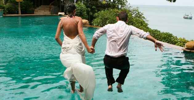 Post boda..  dentro de una piscina - 5