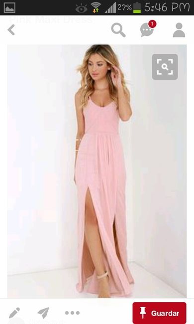 [damas de honor] : vestido rosa cuarzo - 1