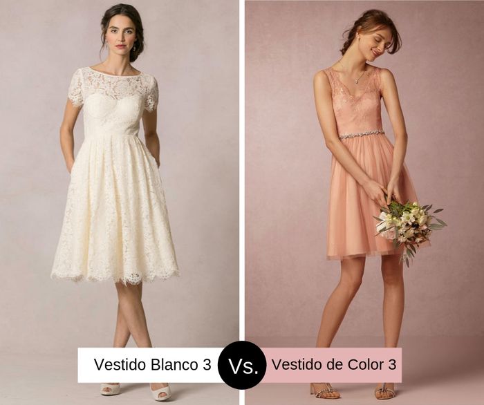 Segundo vestido de Novia: De color vs. tonos blancos 3