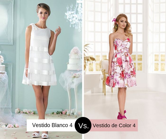 Segundo vestido de Novia: De color vs. tonos blancos 4