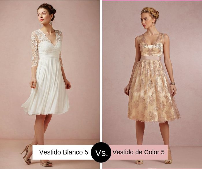 Segundo vestido de Novia: De color vs. tonos blancos 5