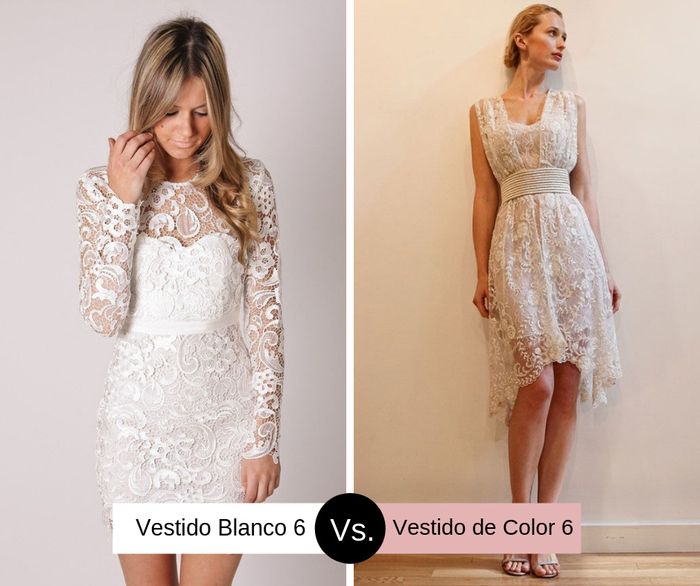Segundo vestido de Novia: De color vs. tonos blancos 6