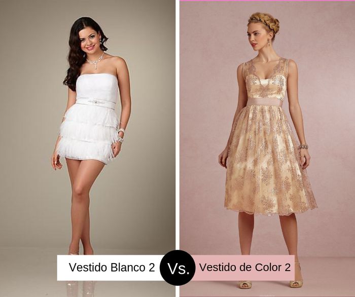 Segundo vestido de Novia: De color vs. tonos blancos 2