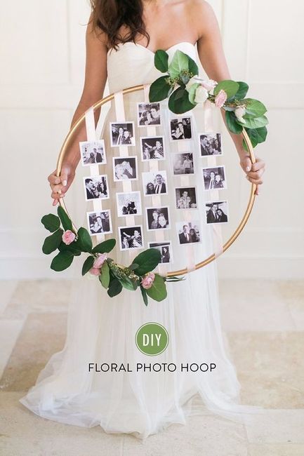 DIY: Aro floral con fotos para tu boda 1