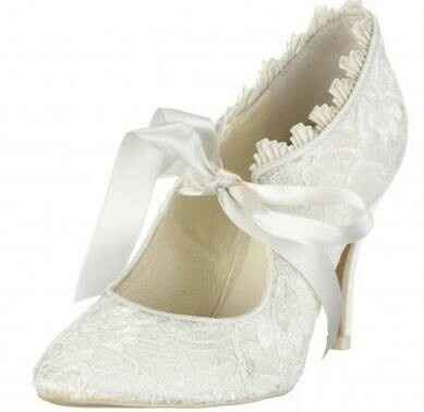 Zapatos de novia cómodos con encaje - 1
