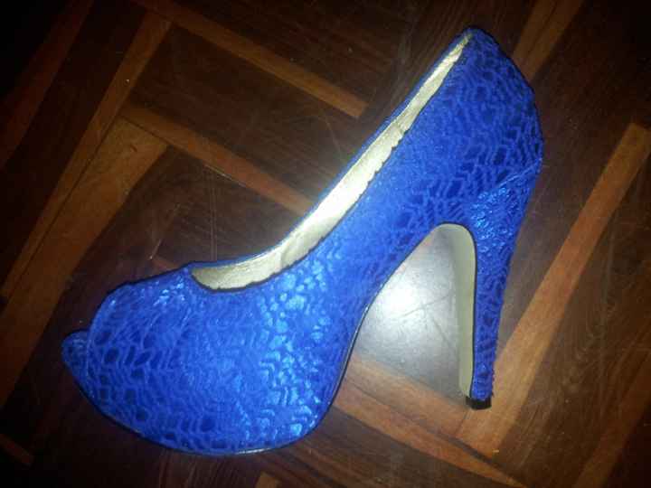 Zapatos de novia para el club de azul - 1