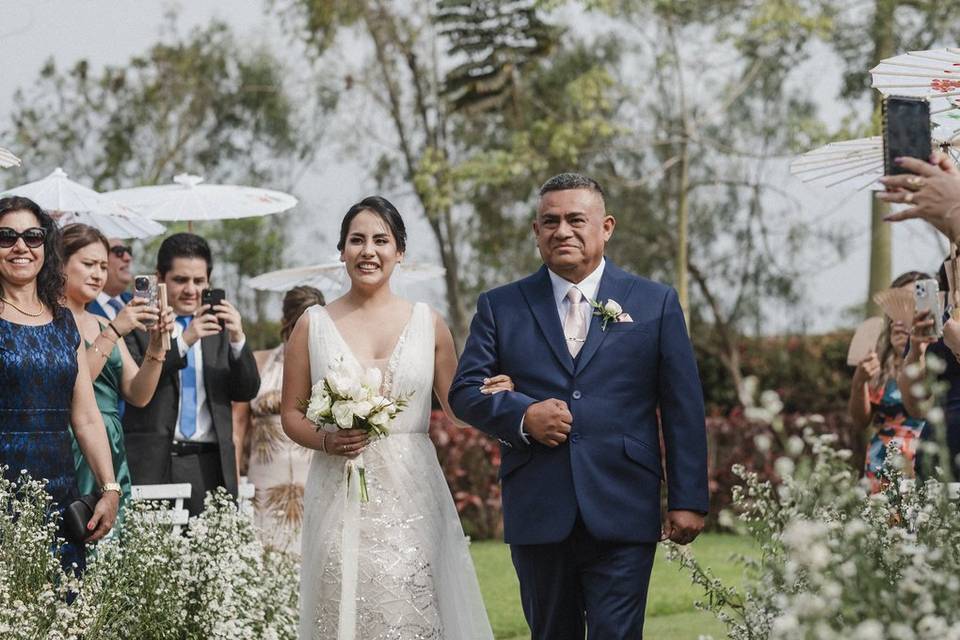 Novia y papa