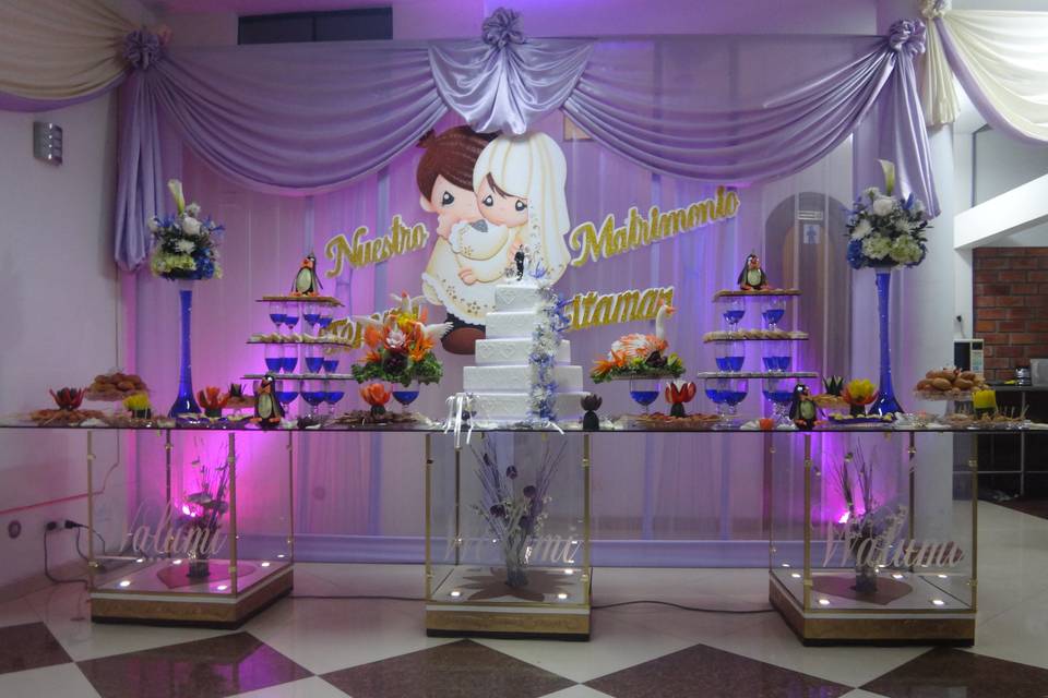 Elegancia en la mesa de buffet