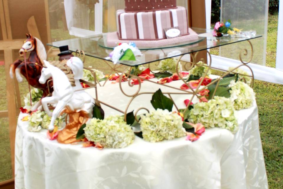 Mesa de torta matrimonio