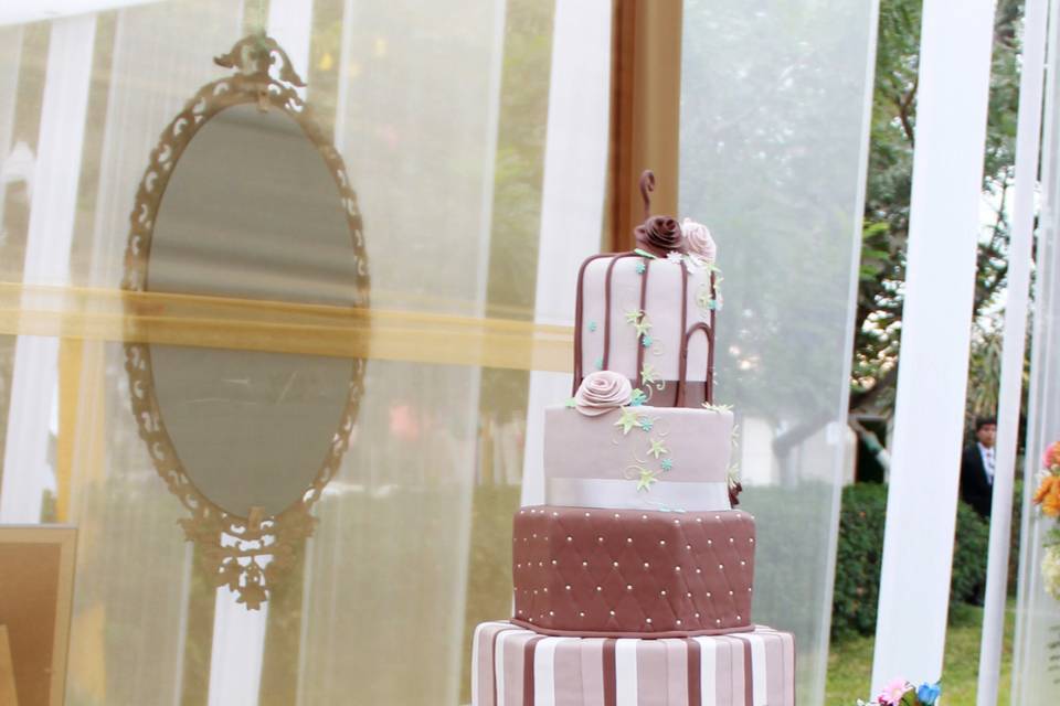 Mesa de torta matrimonio