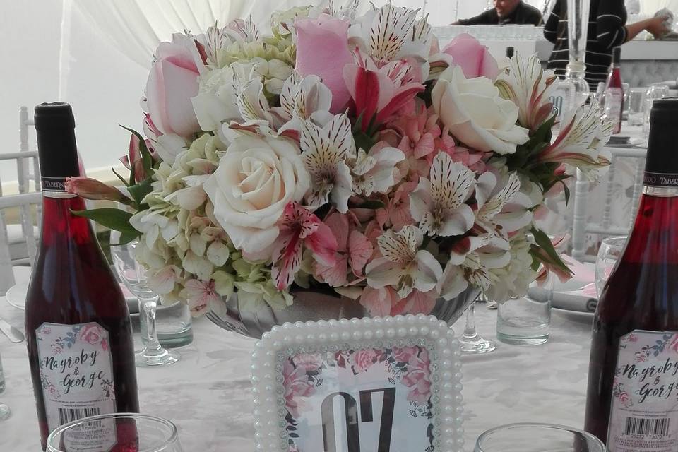 Flores y detalles de la boda