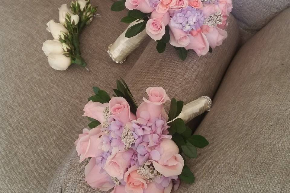 Bouquet rosado y lila