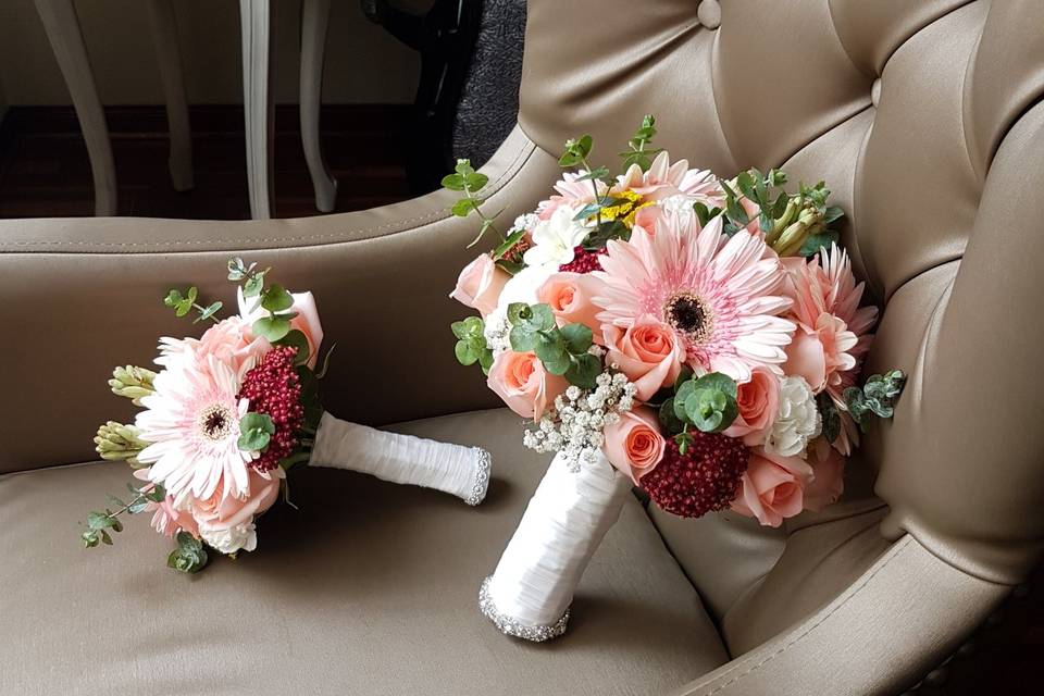 Bouquet geberar rosadas