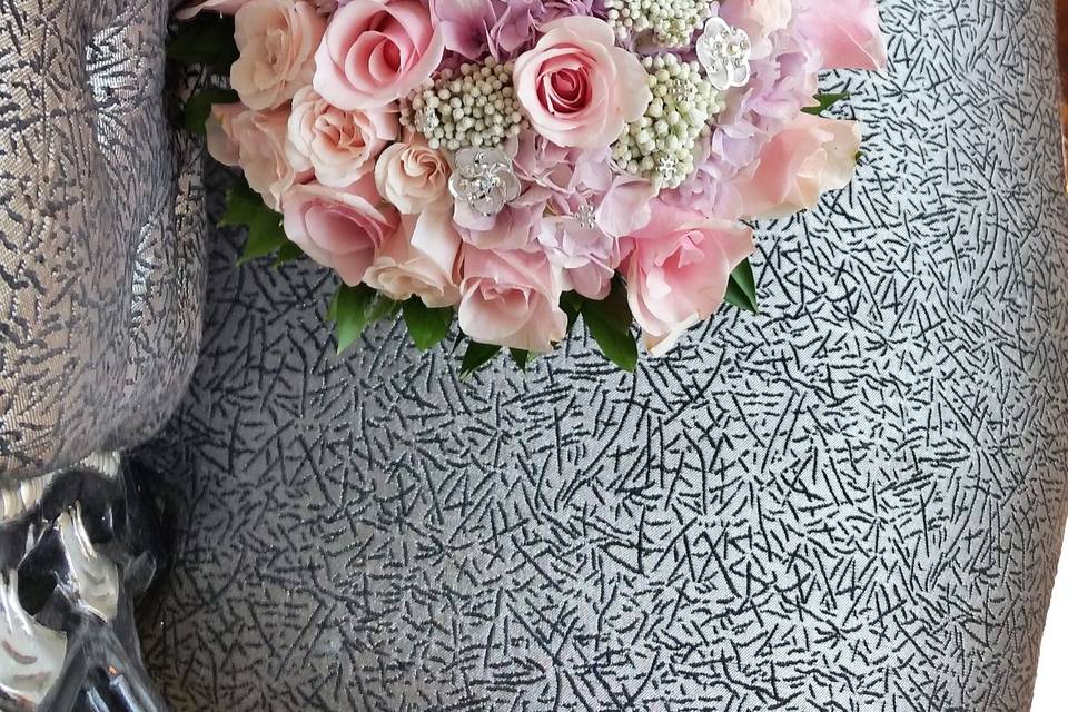 Bouquet rosado y lila
