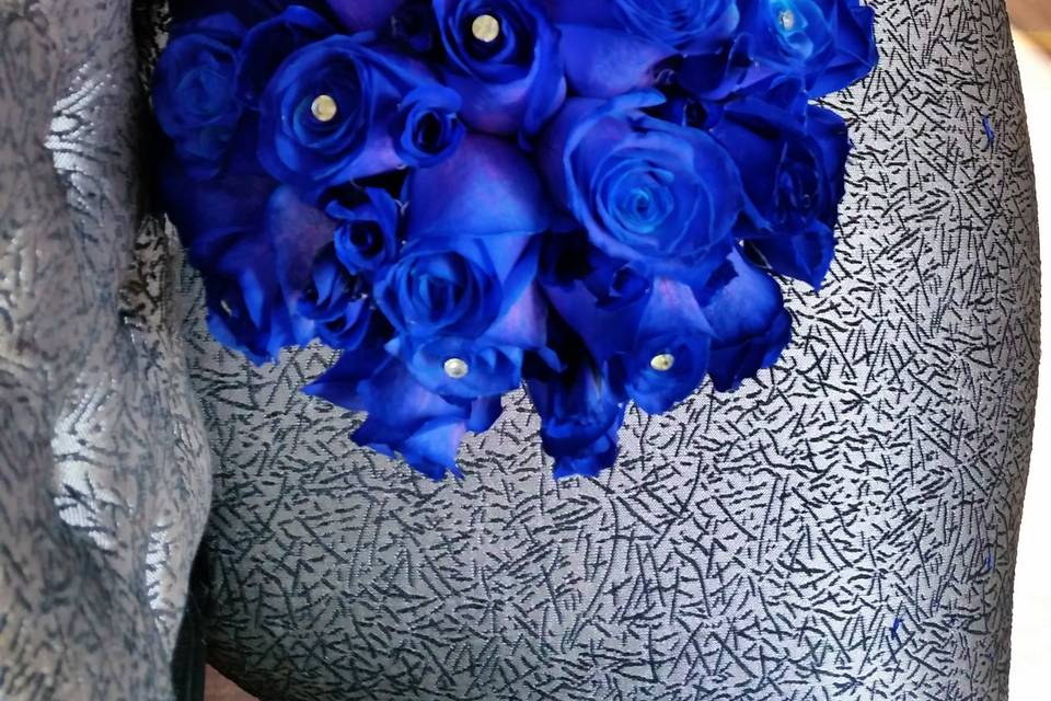 Bouquet rosas azules