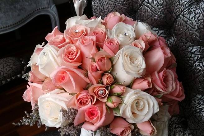 Bouquet rosado perla