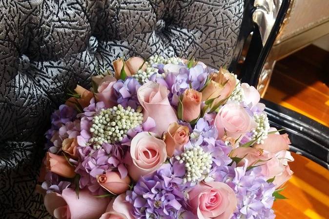Bouquet lila y rosado