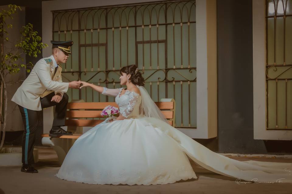 El militar y la novia