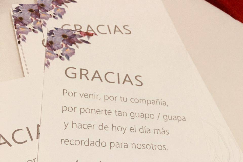 TARJETAS DE AGRADECIMIENTO