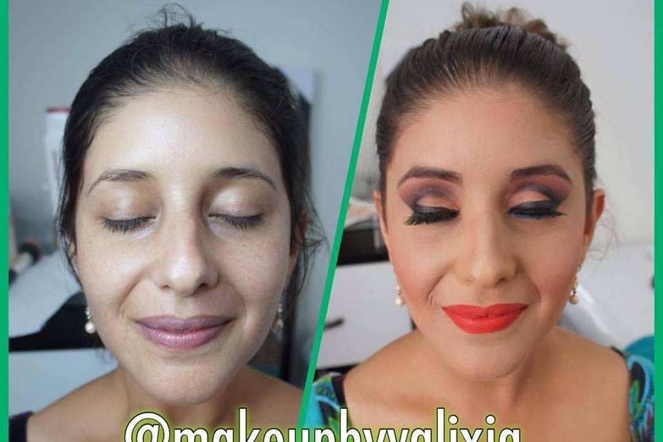 Cliente feliz con su makeup