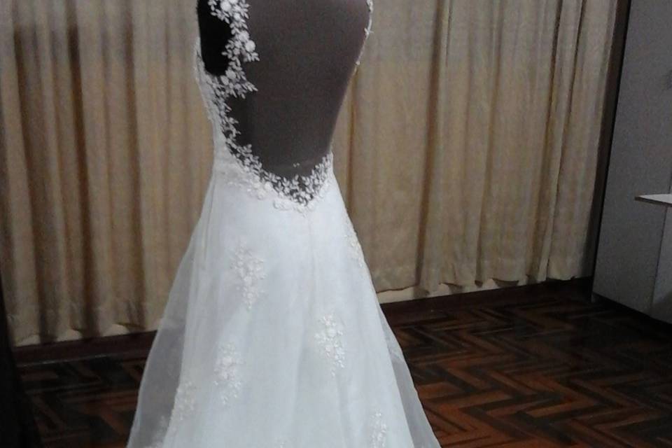 Espalda vestido de novia nilza