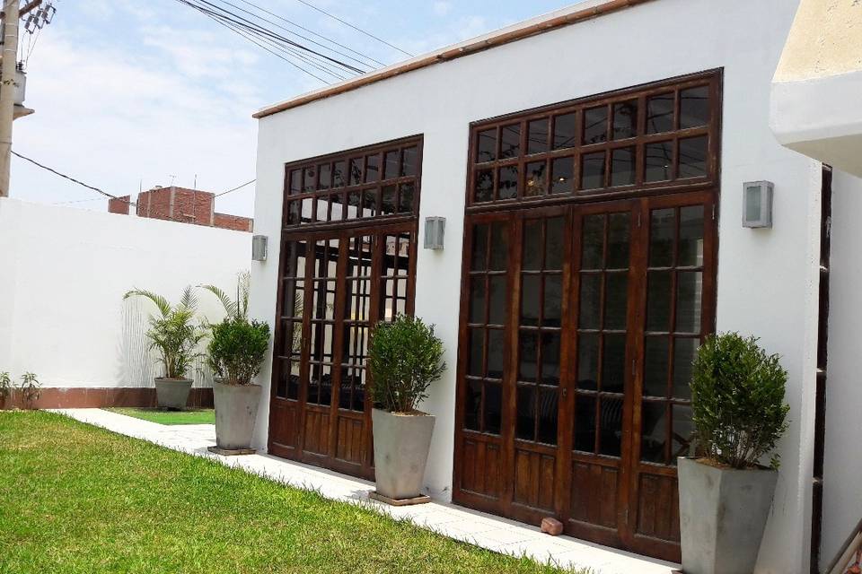 Fachada de la casa