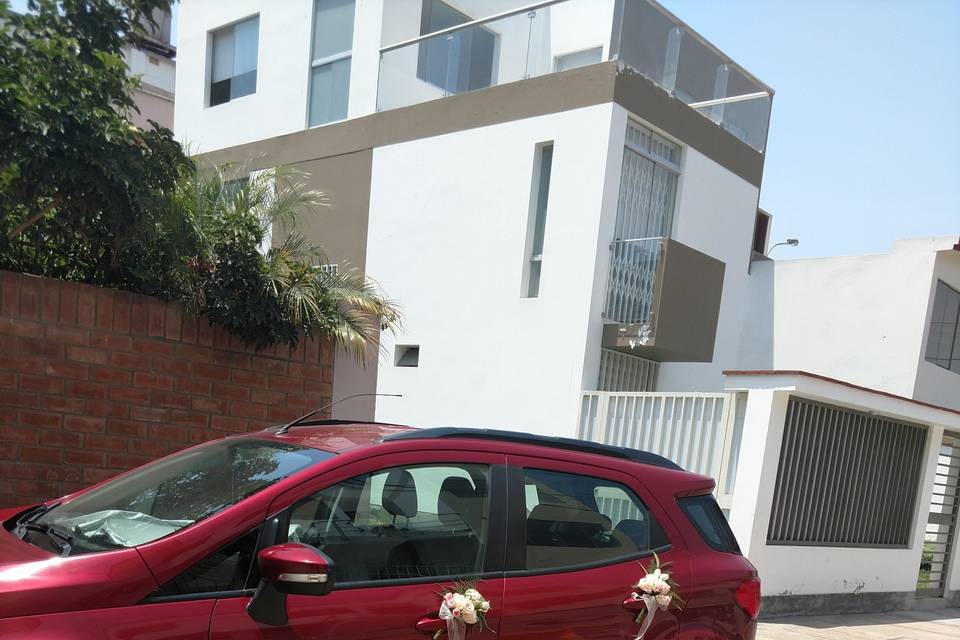 Deco auto de novios