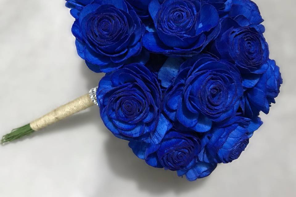 Bouquet de novia azul