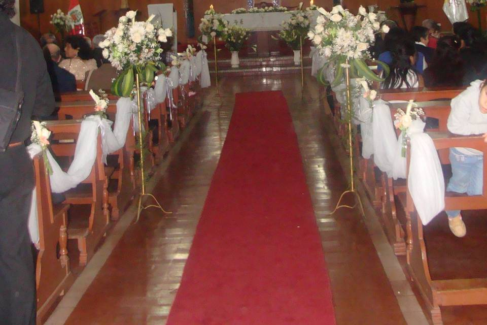 Bella pasarela decorada