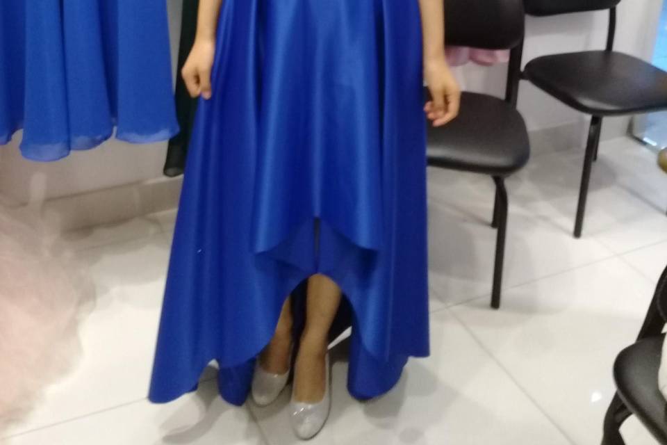 Bello vestido 15años azulino