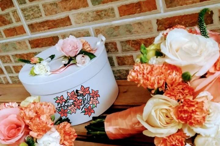 Bouquet campestre en pasteles